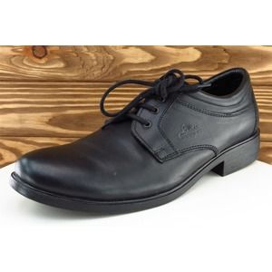 Allen cooper Shoes Sz 42 M Black Derby Oxfords‎ Leather Men Ac6608